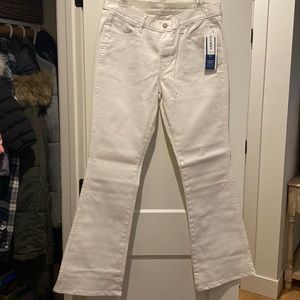 Old Navy Boyfriend Straight White Jeans, size 12